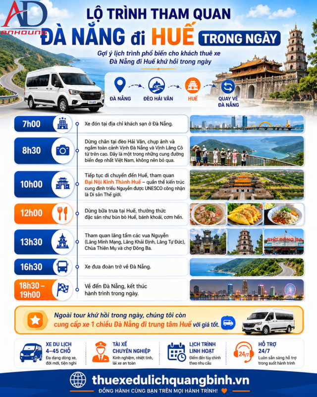 Thuê xe du lịch Quảng Bình