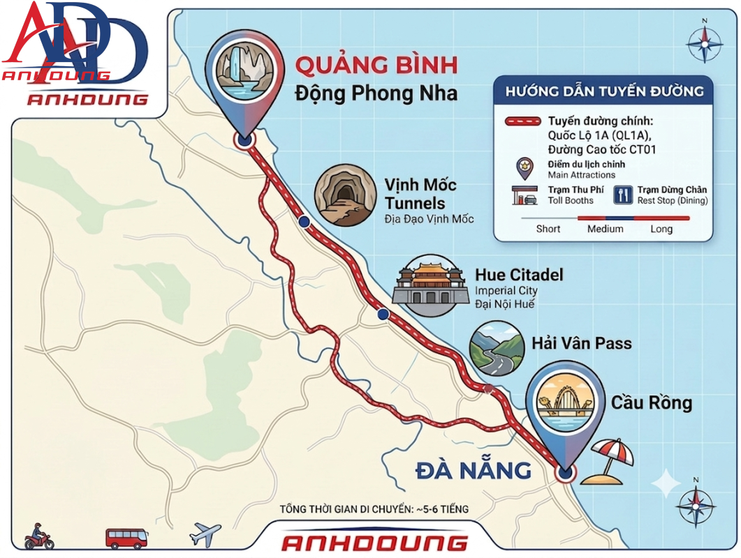 Thuê xe du lịch Quảng Bình